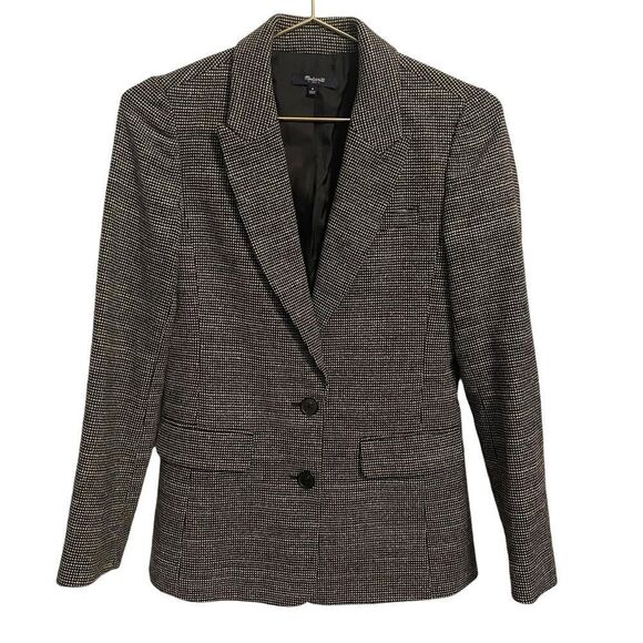 Madewell Running Stitch 2 Button Blazer Size 0 - Picture 1 of 10